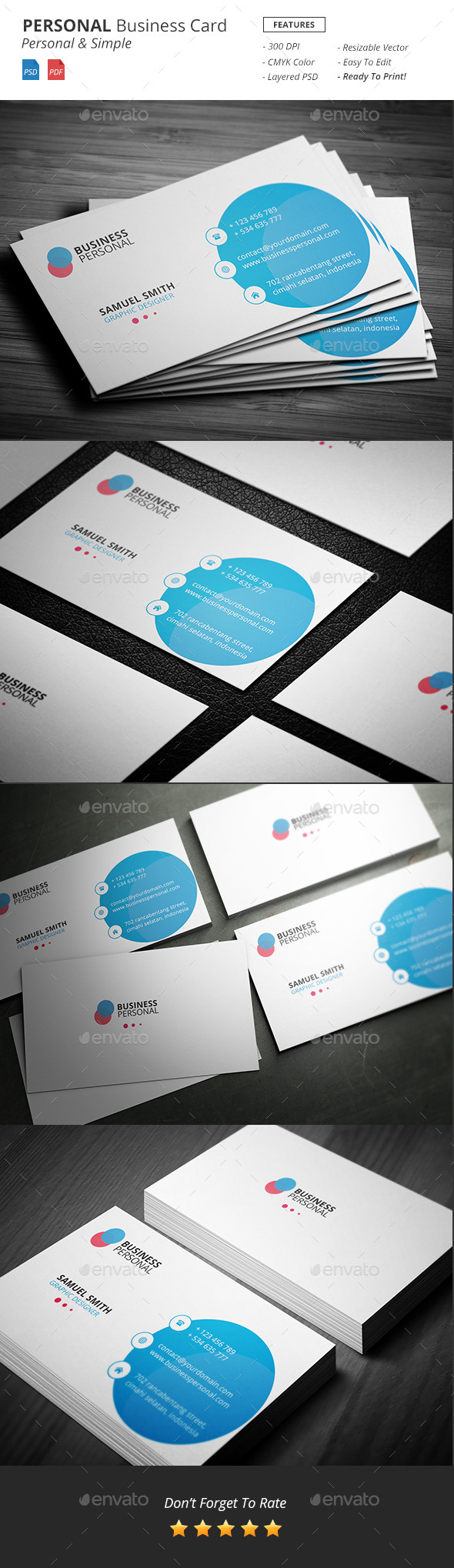Personal Business Card - Business Cards Print Templates