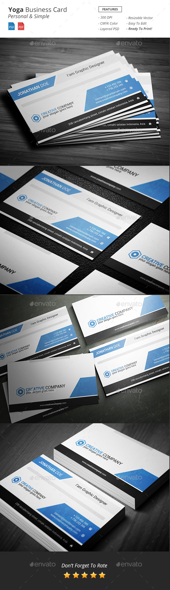 Yoga Business Card Yoga Business Card