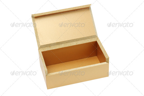 Open brown gift box - Stock Photo - Images