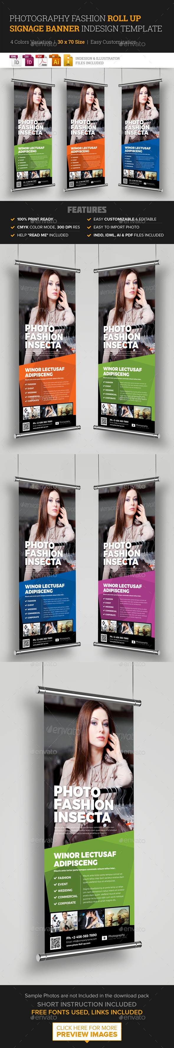 Photography Fashion Roll Up Banner Signage Photography Fashion Roll Up Banner Signage