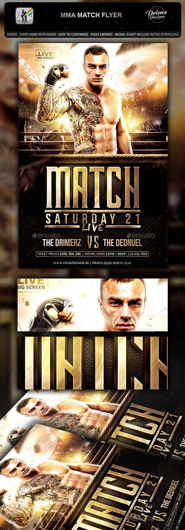 MMA Match Flyer - Sports Events