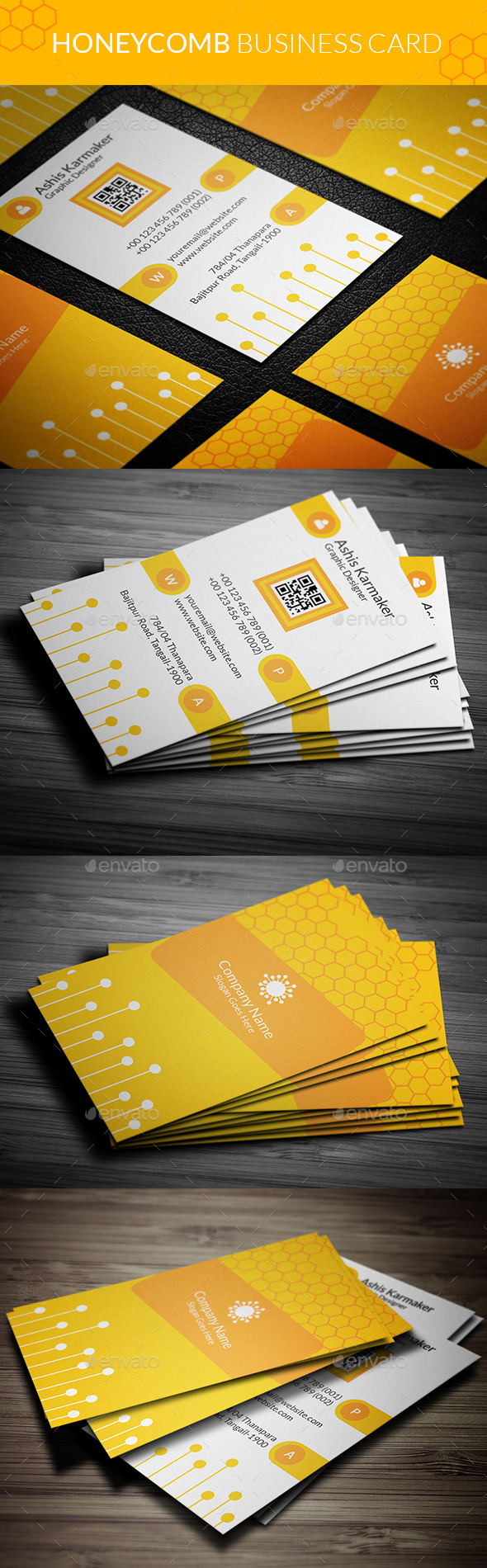 Honeycomb Business Card - Creative Business Cards