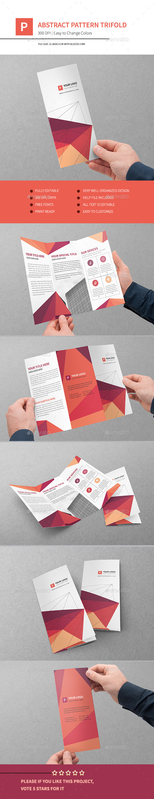 Abstract Pattern Trifold - Corporate Brochures