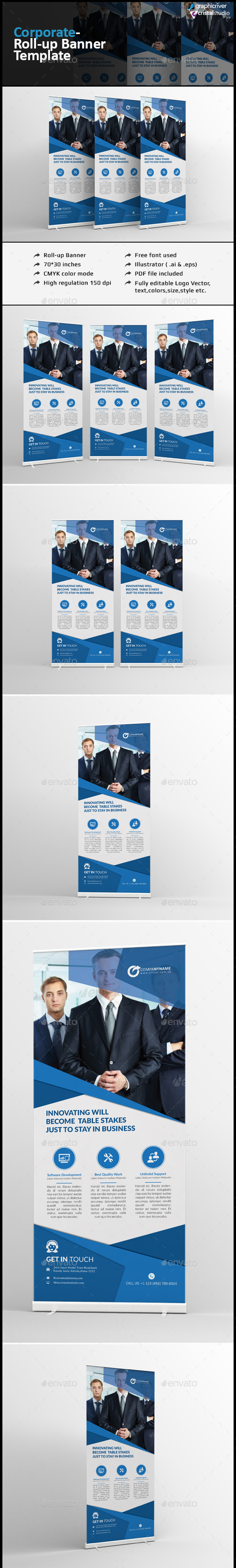 Roll Up Banner Template - Signage Print Templates