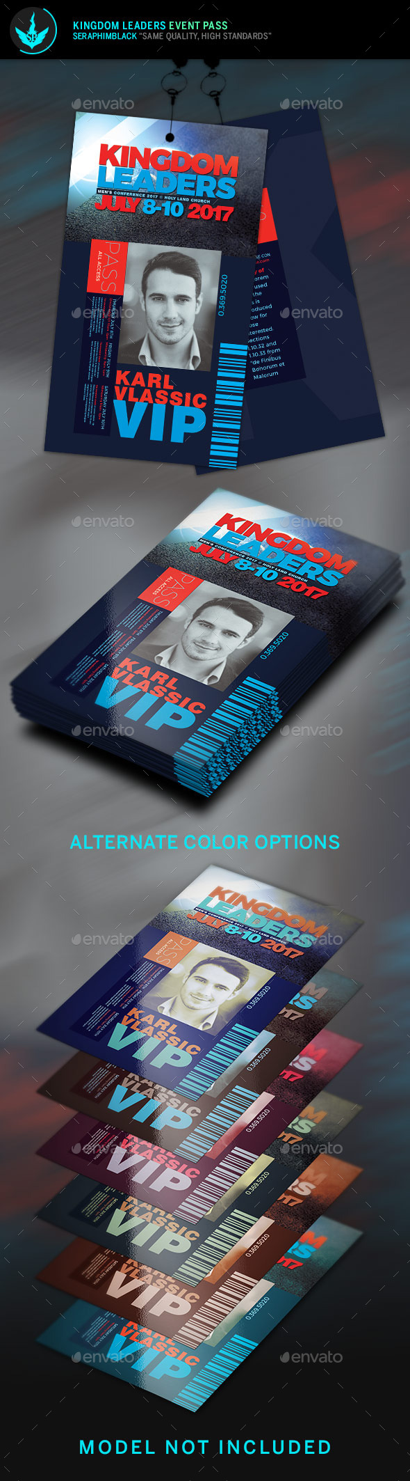 Kingdom Leaders Event Pass Template - Miscellaneous Print Templates