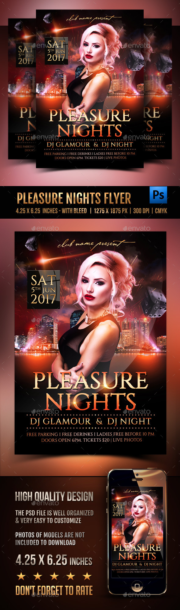 Pleasure Nights Flyer - Clubs & Parties Events