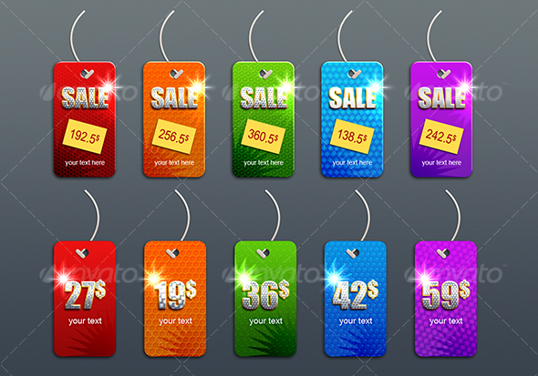 customizable scalable psd vector sales tag graphics