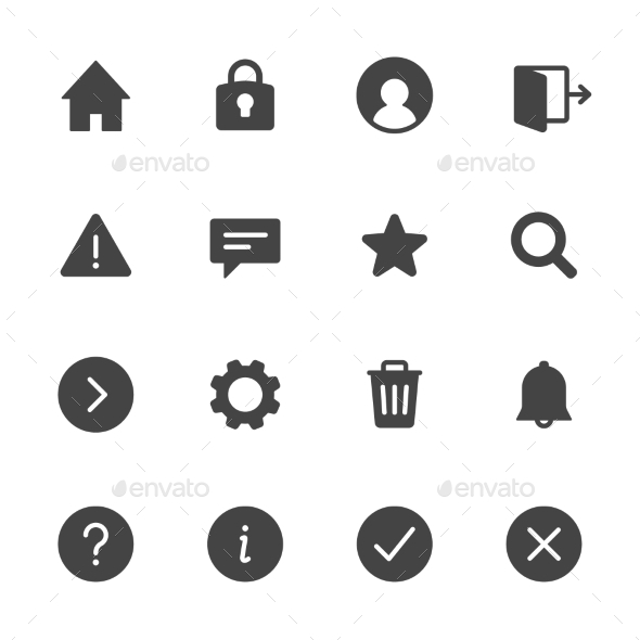 Basic Interface Icons - Web Icons