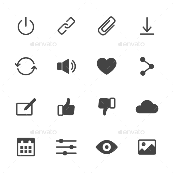 Basic Interface Icons - Web Icons