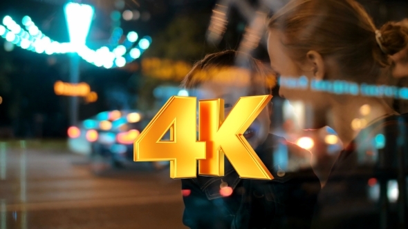 Happy Mother And Child Talking In Night City alt