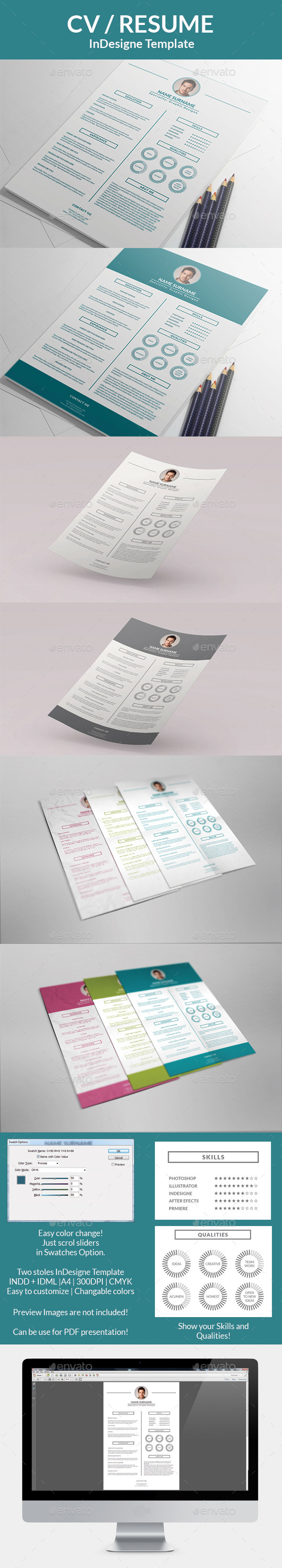 Minimalistic CV/Resume Template - Resumes Stationery