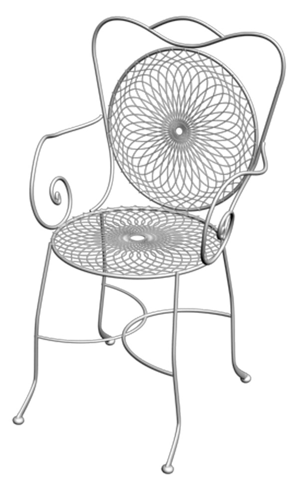 Wrought Iron Chair - 3Docean 1245667