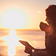 Woman Drinking A Hot Drink At Dawn Woman Drinking A Hot Drink At Dawn - VideoHive Item for Sale
