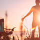 Man Stands At Sunrise Man Stands At Sunrise - VideoHive Item for Sale