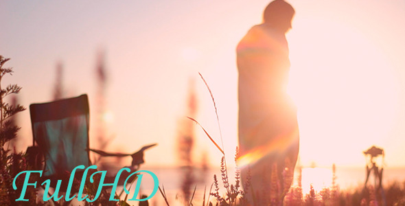 Woman Stands At Sunrise Woman Stands At Sunrise