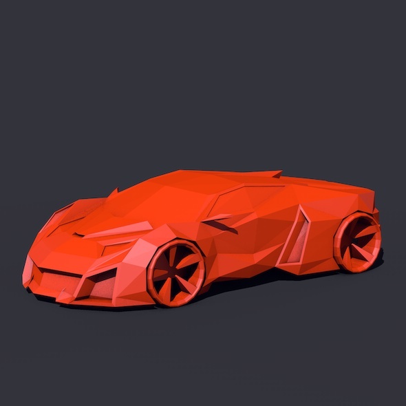 low poly super car by fatihtezel | 3DOcean