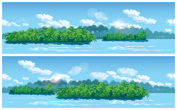 Estuary a Large Tropical River - Nature Conceptual