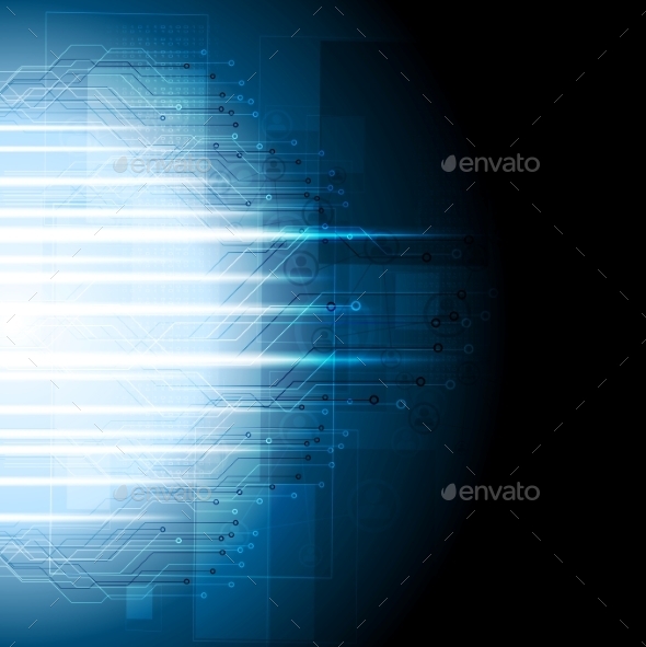 Dark Blue Tech Background Dark Blue Tech Background