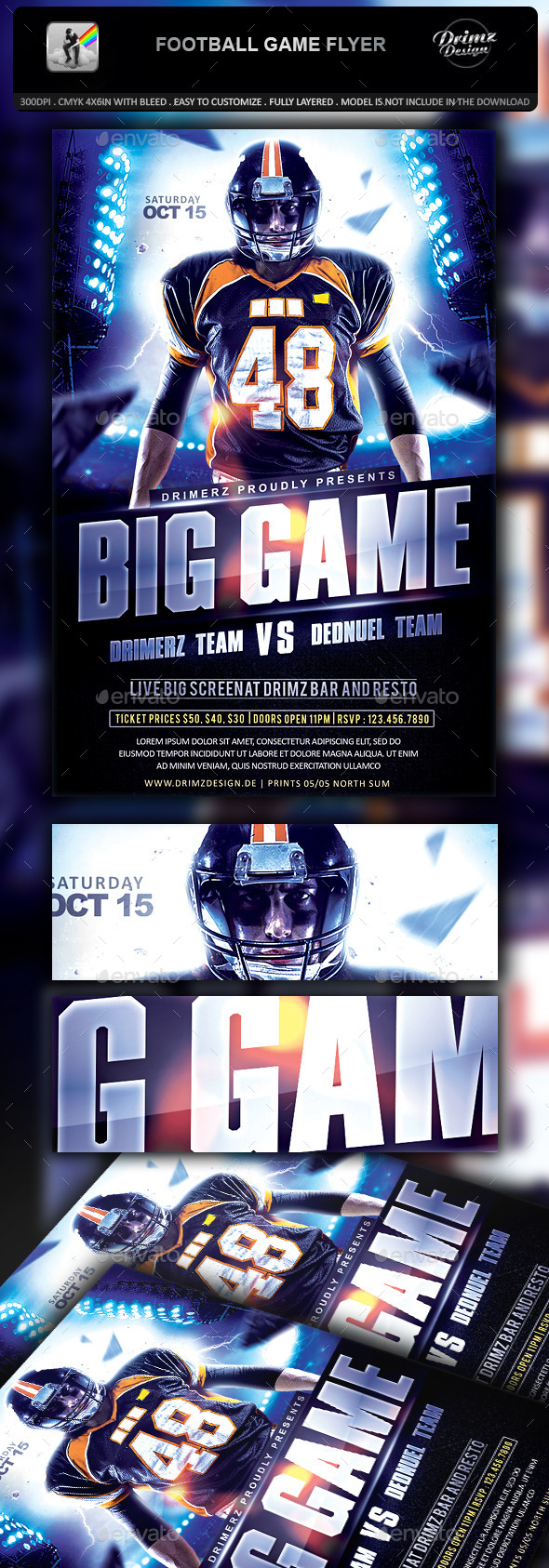 Football Game Flyer - Sports Events