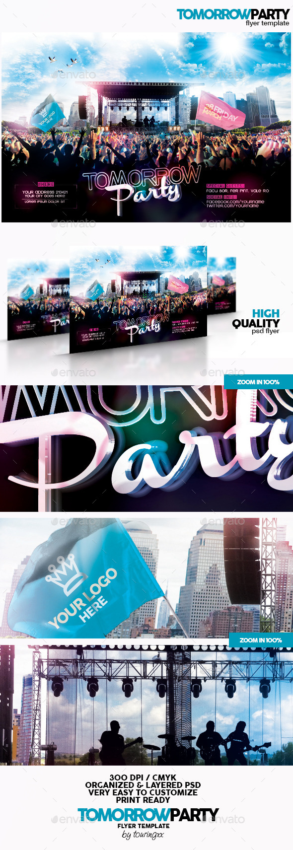 Tomorrow Party Flyer Template - Concerts Events