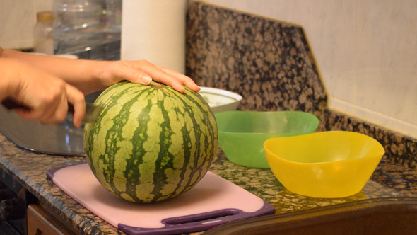 Watermelon Oppened In Half Yellow Watermelon Oppened In Half Yellow