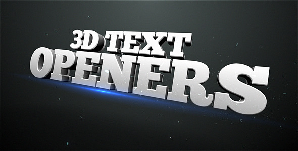 3D Text Openers v2 3D Text Openers v2