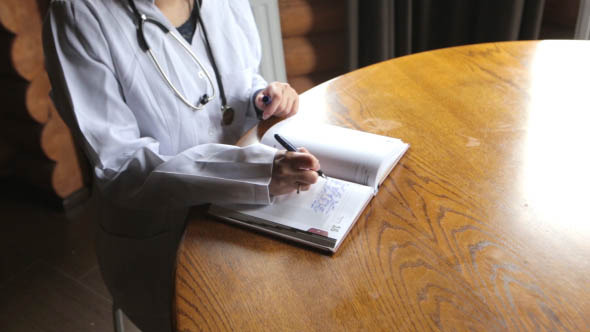 Doctor Writes a Prescription Doctor Writes a Prescription