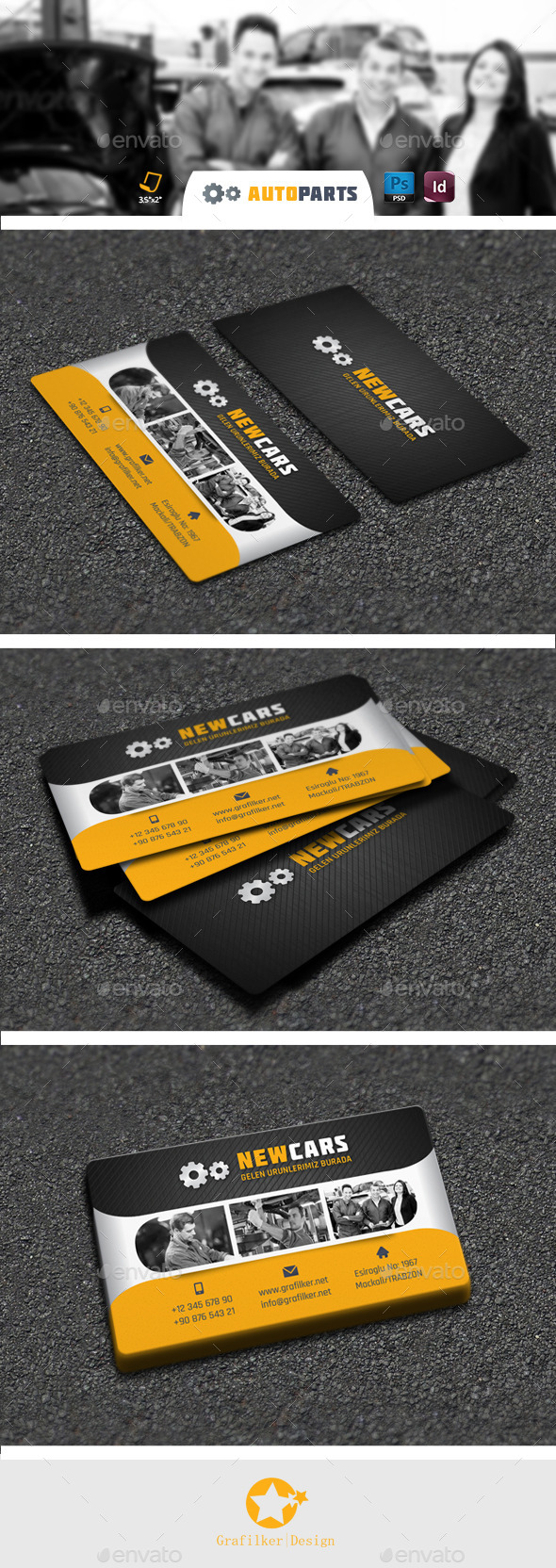 Automobile Service Business Card Templates - Corporate Business Cards