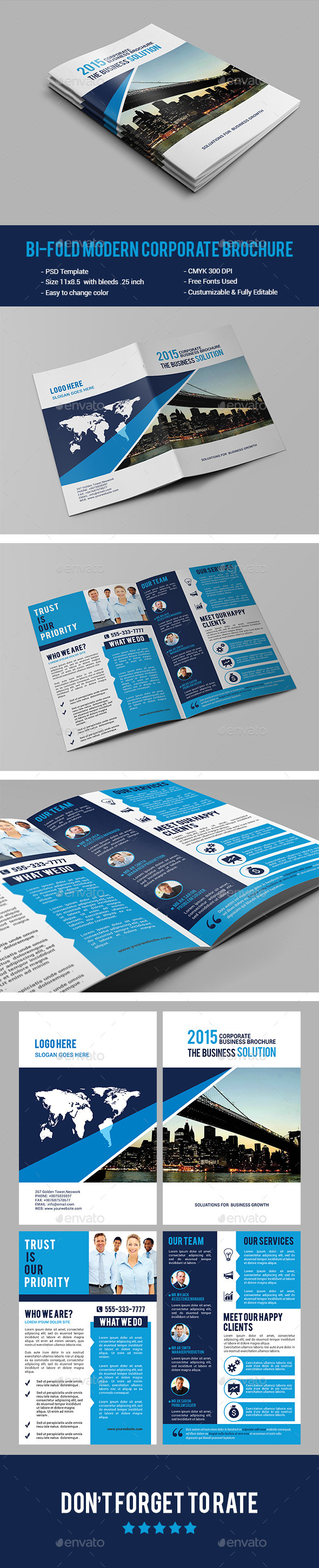 Bi-fold Modern Corporate Brochure - Corporate Brochures