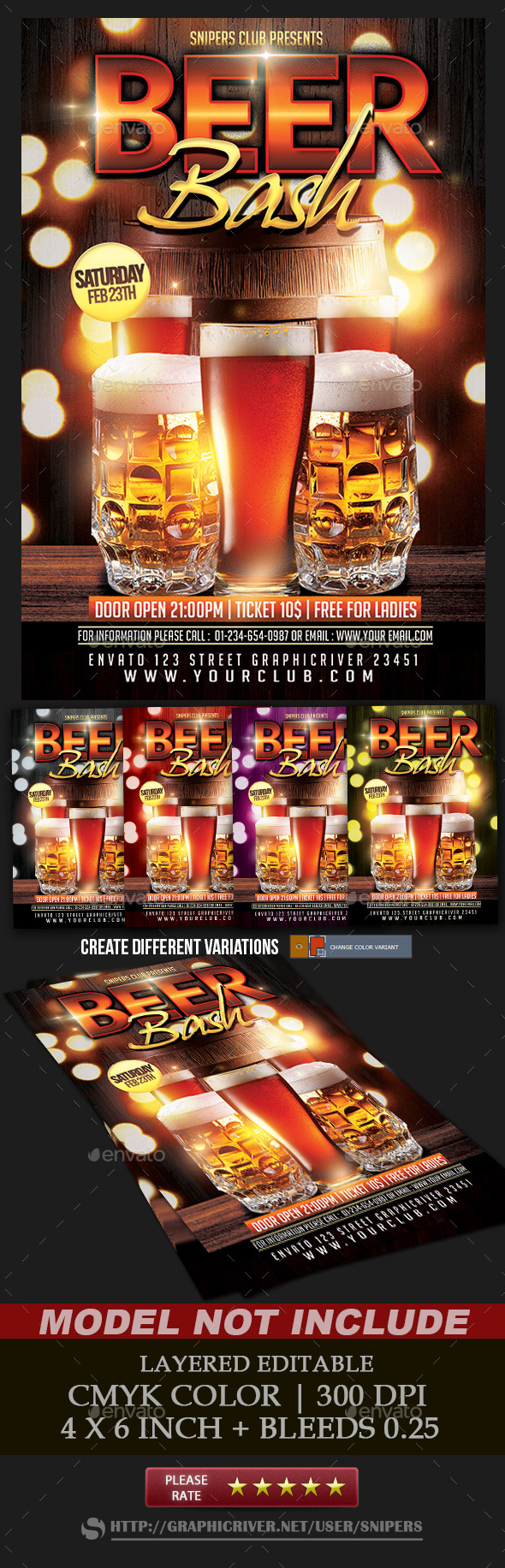 Beer Bash Flyer - Events Flyers