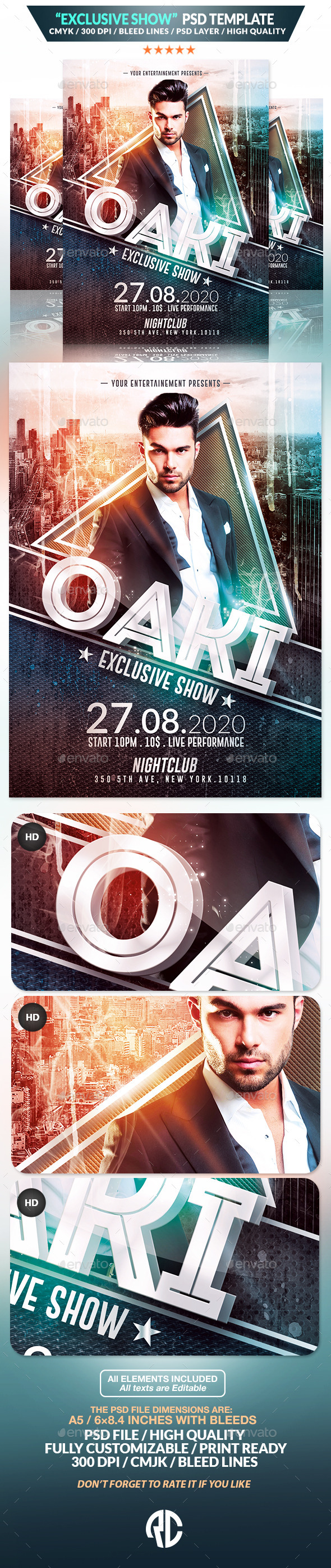 Dj Live Show | Psd Flyer Template - Events Flyers