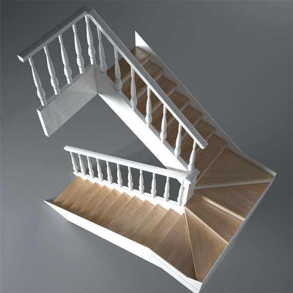 Wooden Stairs - 3Docean 12438719
