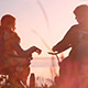 Man And Girl Meet Dawn - VideoHive Item for Sale