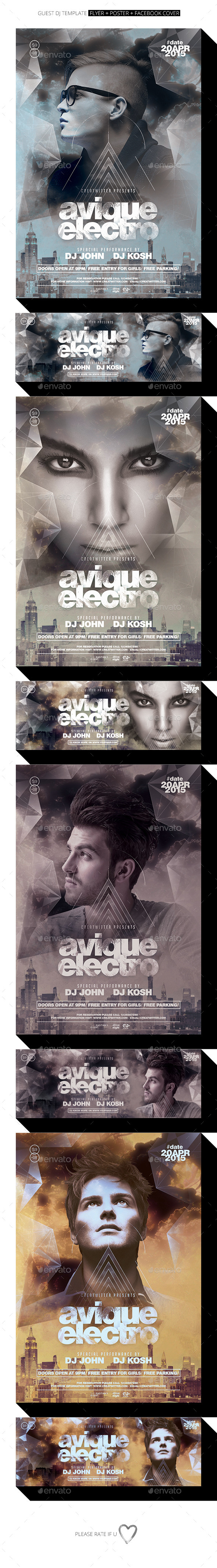 Urban Guest DJ Flyer / Poster / Facebook Cover - Clubs & Parties Events