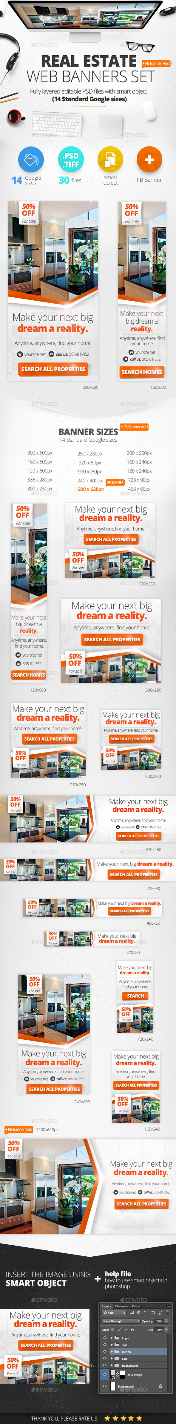 Real Estate Web Baners & Facebook Banner Real Estate Web Baners & Facebook Banner