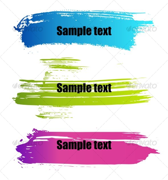 Color paint grunge banners - Backgrounds Decorative