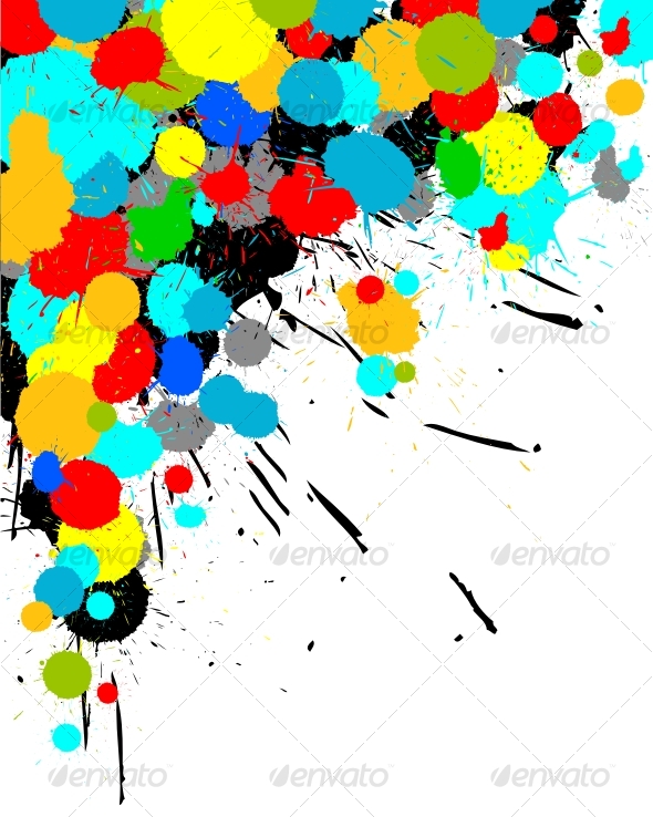 Color paint splashes background - Backgrounds Decorative