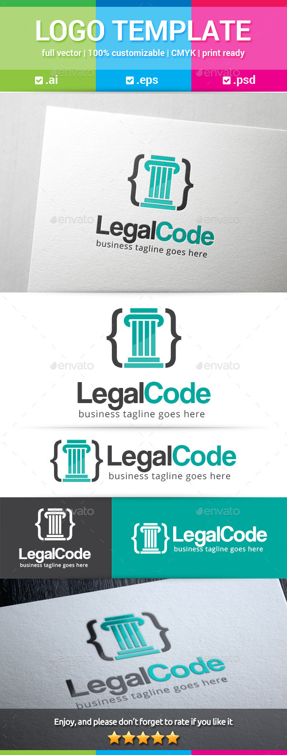 Legal Code Logo - Symbols Logo Templates