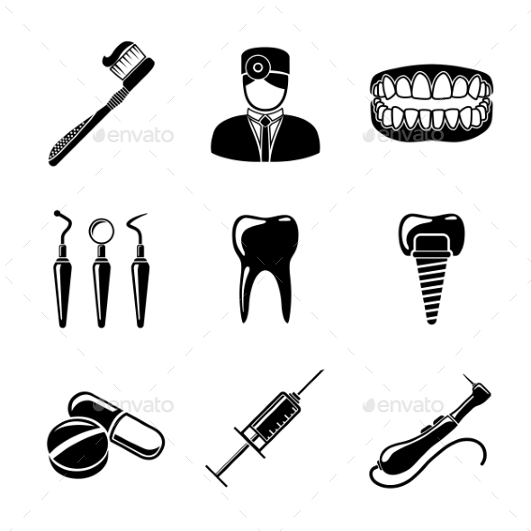 Dental Icons Set - Health/Medicine Conceptual