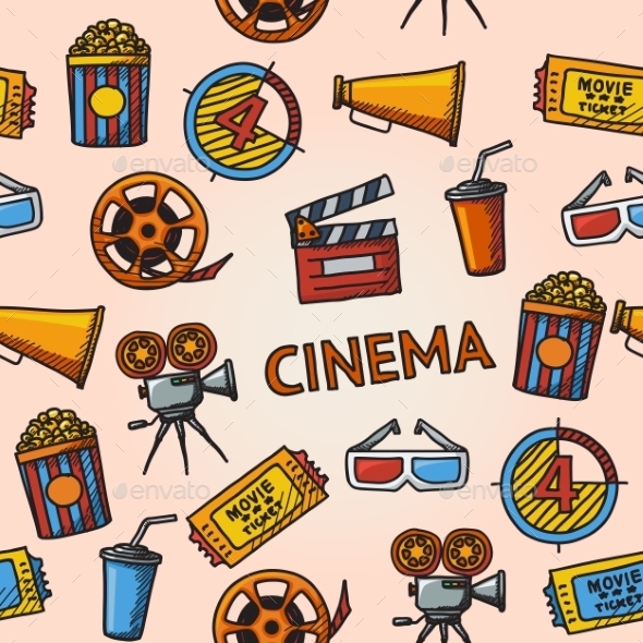 Seamless Cinema Pattern - Patterns Decorative