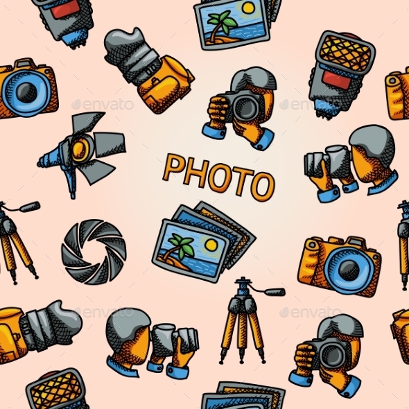 Seamless Photography Pattern - Patterns Decorative