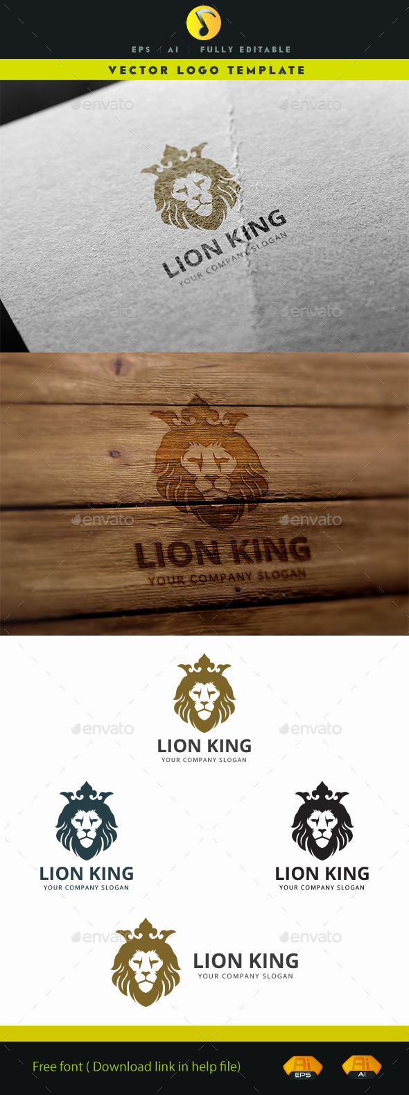 Lion King - Animals Logo Templates