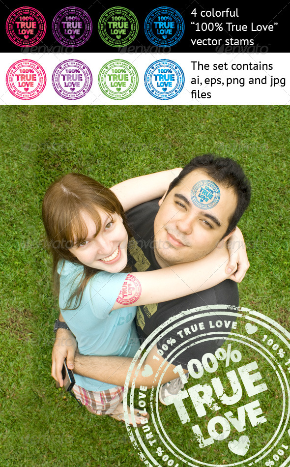 100% True Love stamps - Valentines Seasons/Holidays