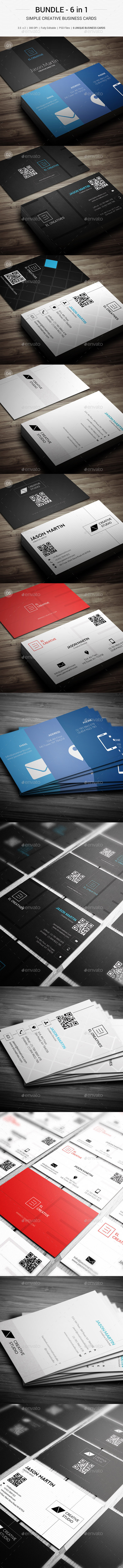 Bundle - Creative Simple Business Cards - 144 - Creative Business Cards