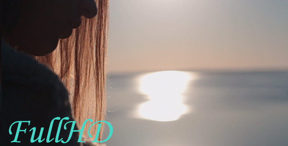 Girl Using Tablet at Dawn alt