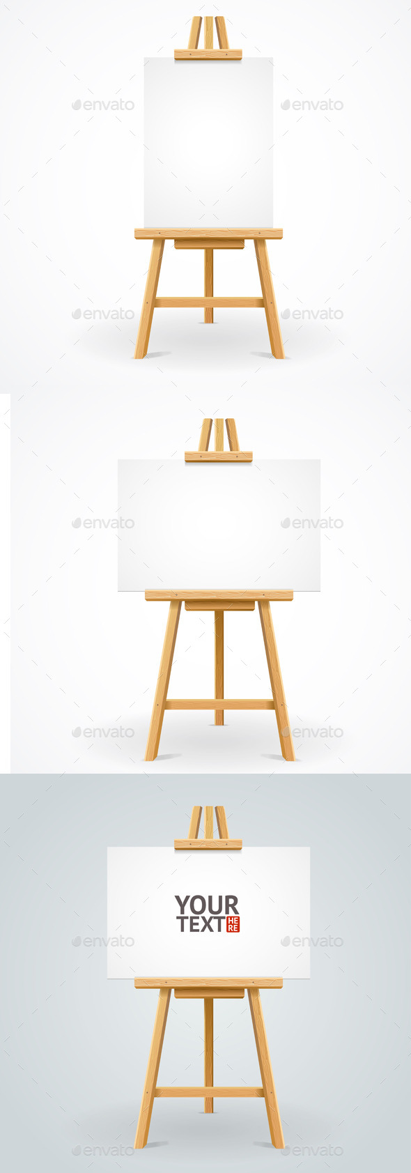 Wooden Easel Set - Buildings Objects