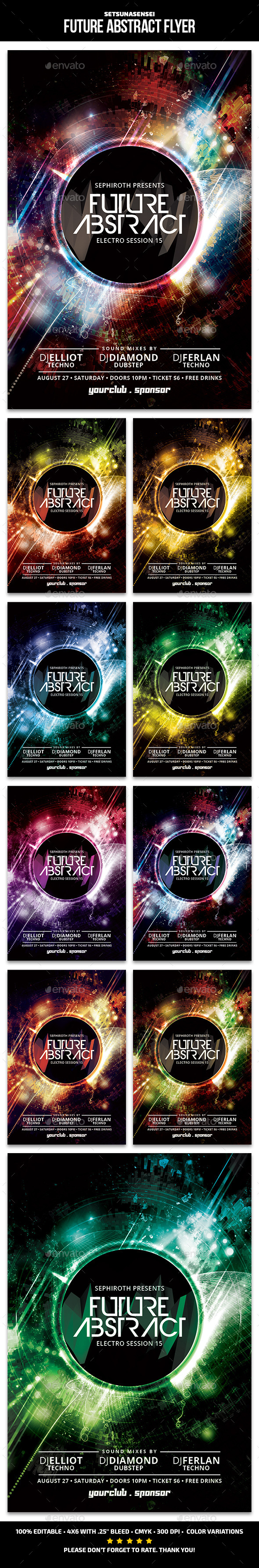 Future Abstract Flyer - Clubs & Parties Events