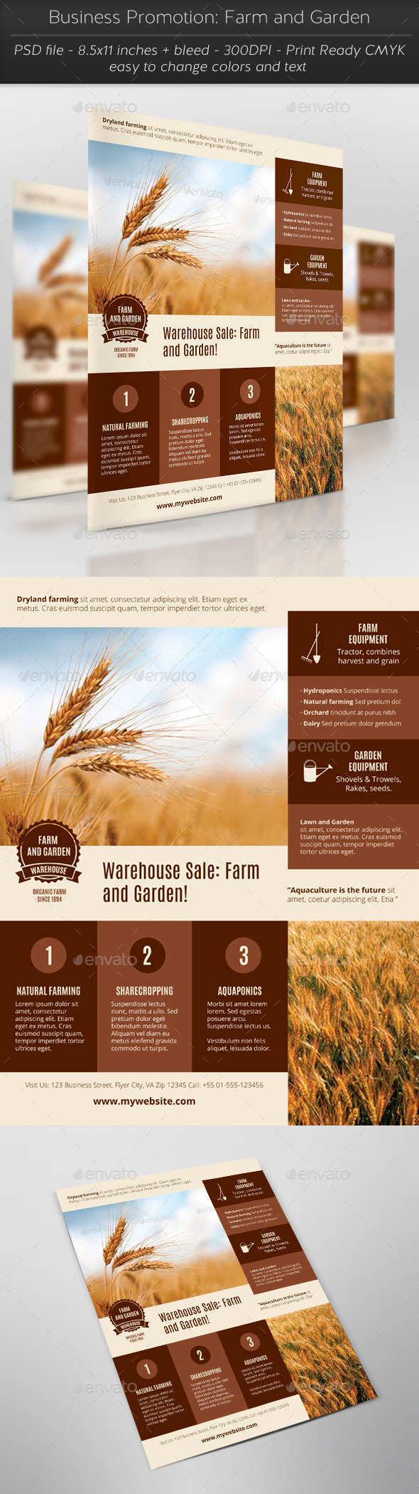 Business Promotion: Farm and Garden - Flyers Print Templates