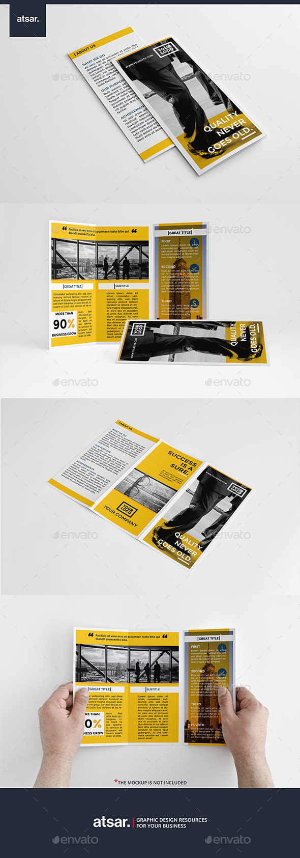 Corporate Yellow Trifold - Corporate Brochures