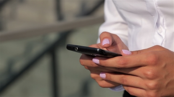 Beautiful Business Lady Using Cellphone Beautiful Business Lady Using Cellphone